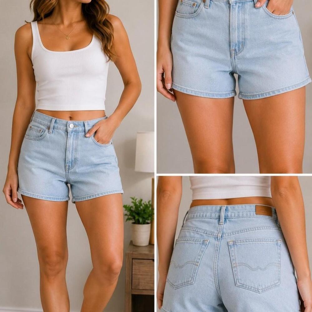 American eagle outfitters light blue shorts